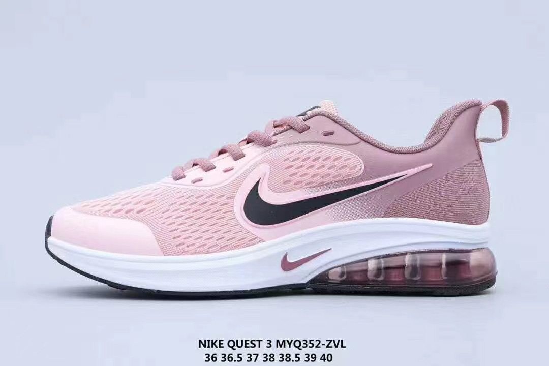 Women Nike Quest 3 MYQ Pink Black White Shoes - Click Image to Close